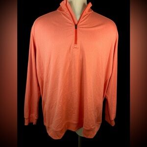 Adidas Orange Long Sleeve Quarter-Zip Pullover Men’s 2XL